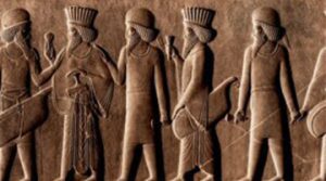 Relief of Medes and Persians in the Apadana at Persepolis