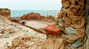 Red Portuguese Castle in Qeshm Island